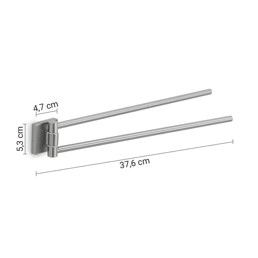 Portasalviette a snodo in acciaio inox e cromall spazzolato - Fuji di Gedy