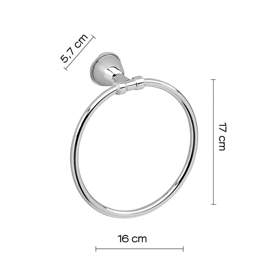 Portasalviette ad anello in acciaio inox e cromall cromo - Genziana di Gedy