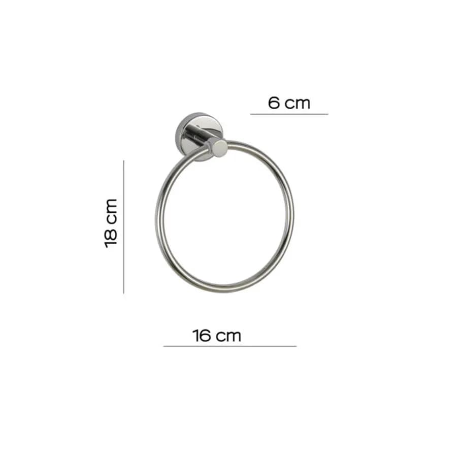 Portasalviette ad anello in acciaio inox cromo - Project di Gedy