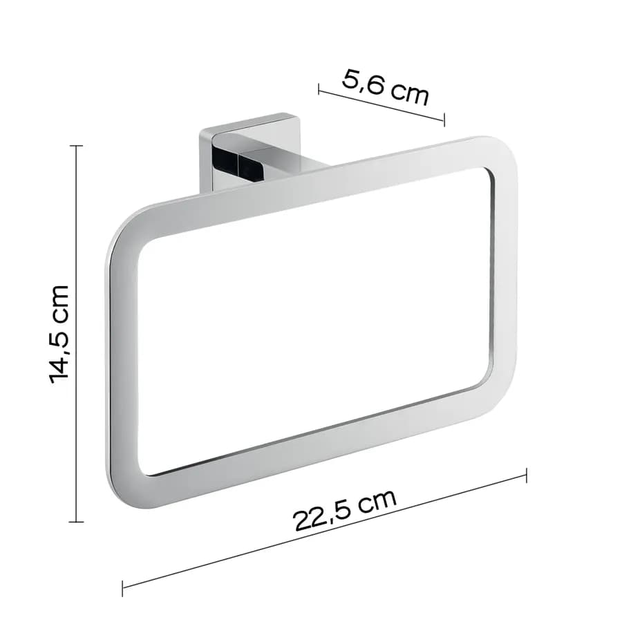Portasalviette a muro ad anello in acciaio inox e cromall cromo - Atena di Gedy