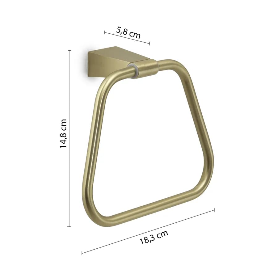 Portasalviette ad anello in acciaio inox oro opaco - Tonale di Gedy