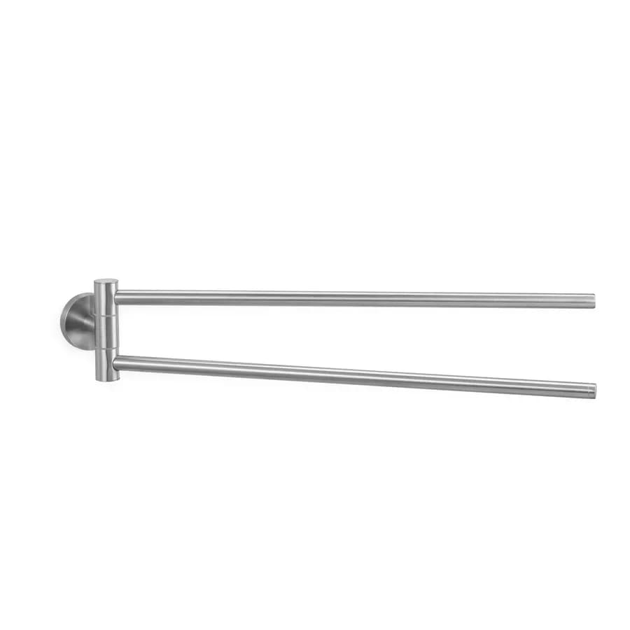 Portasalviette con fissaggio a snodo a muro con 2 bracci in acciaio inox spazzolato - Billie