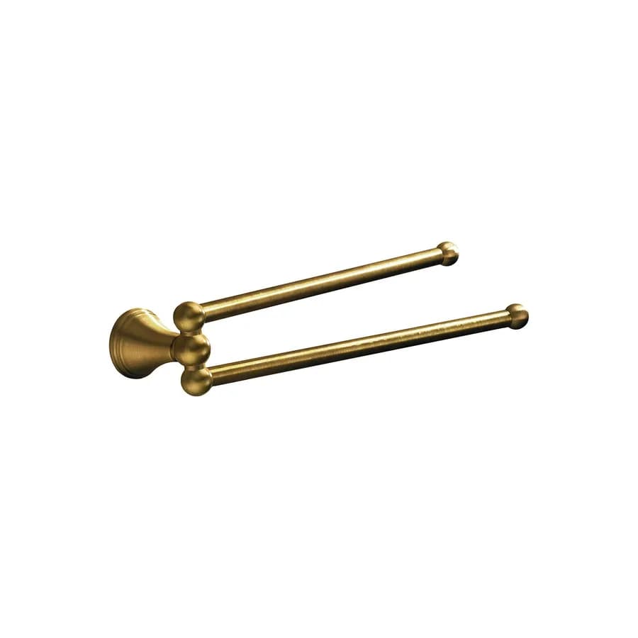 Portasalviette con snodo e 2 bracci Gedy in acciaio e cromall bronzo - Romance