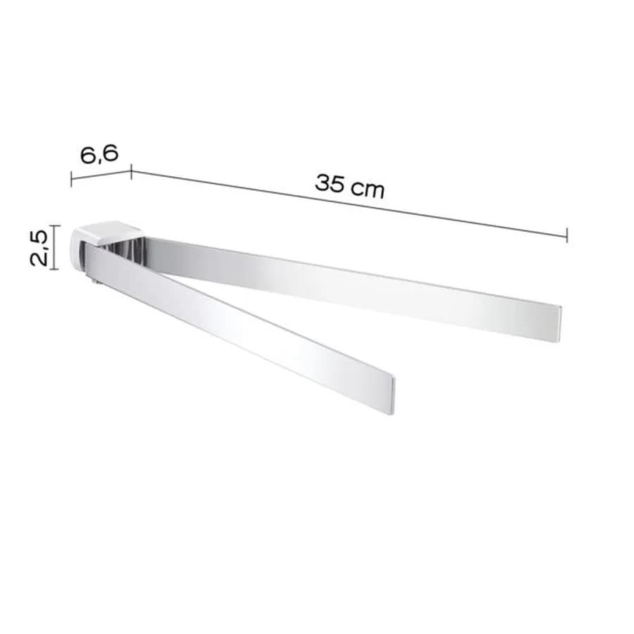 Portasalviette a snodo in cromall e acciaio inox cromo - Pirenei di Gedy