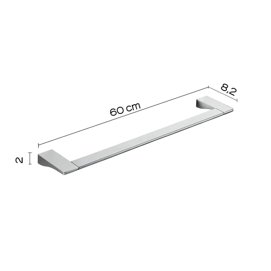 Portasalviette 60 cm a muro in ottone e cromall cromo - Glamour di Gedy