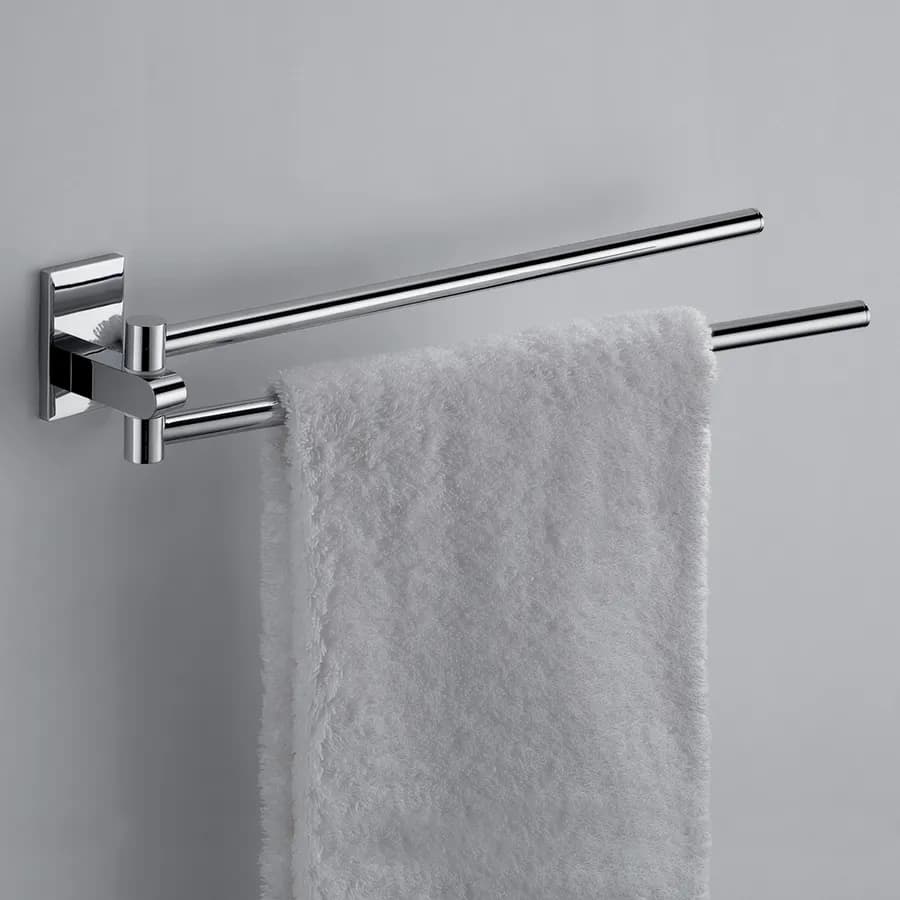 Portasalviette snodo a muro in acciaio inox e cromall cromo - Maine di Gedy