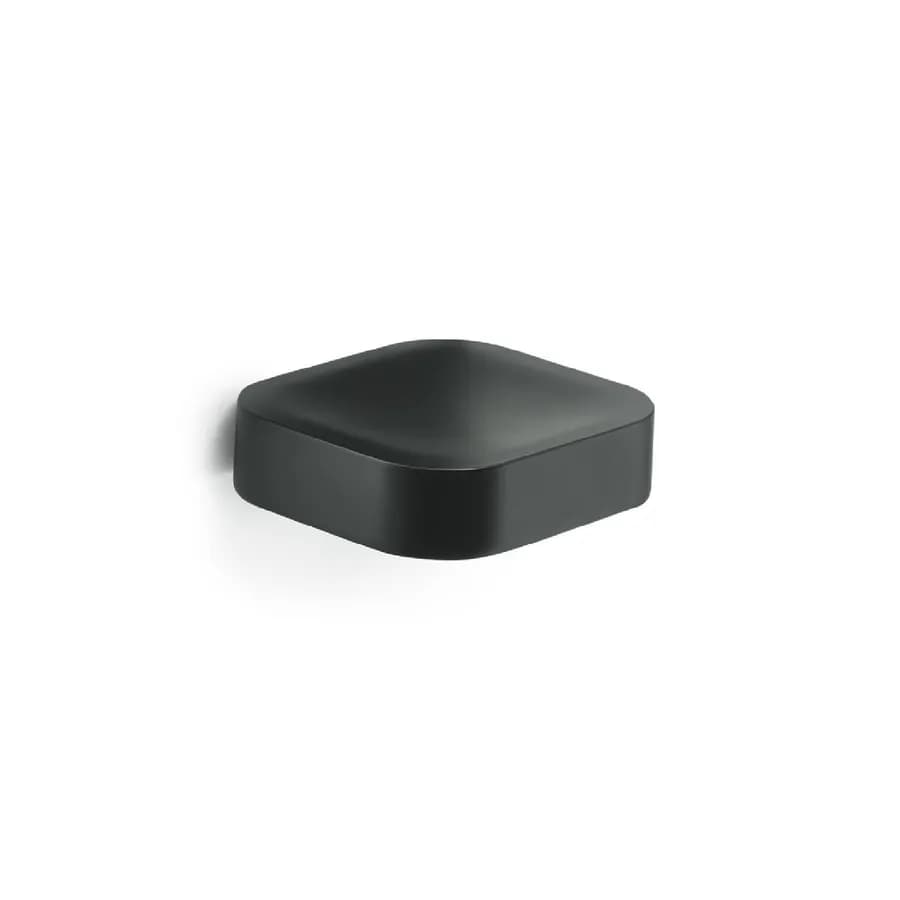 Portasapone inamovibile in acciaio inox e cromall nero - Outline di Gedy