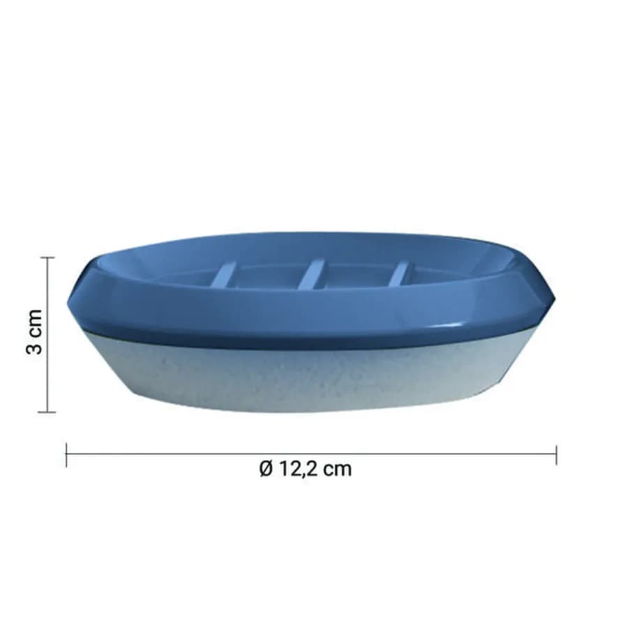 Portasapone da appoggio in ceramica degradè blu - Shejla di Gedy