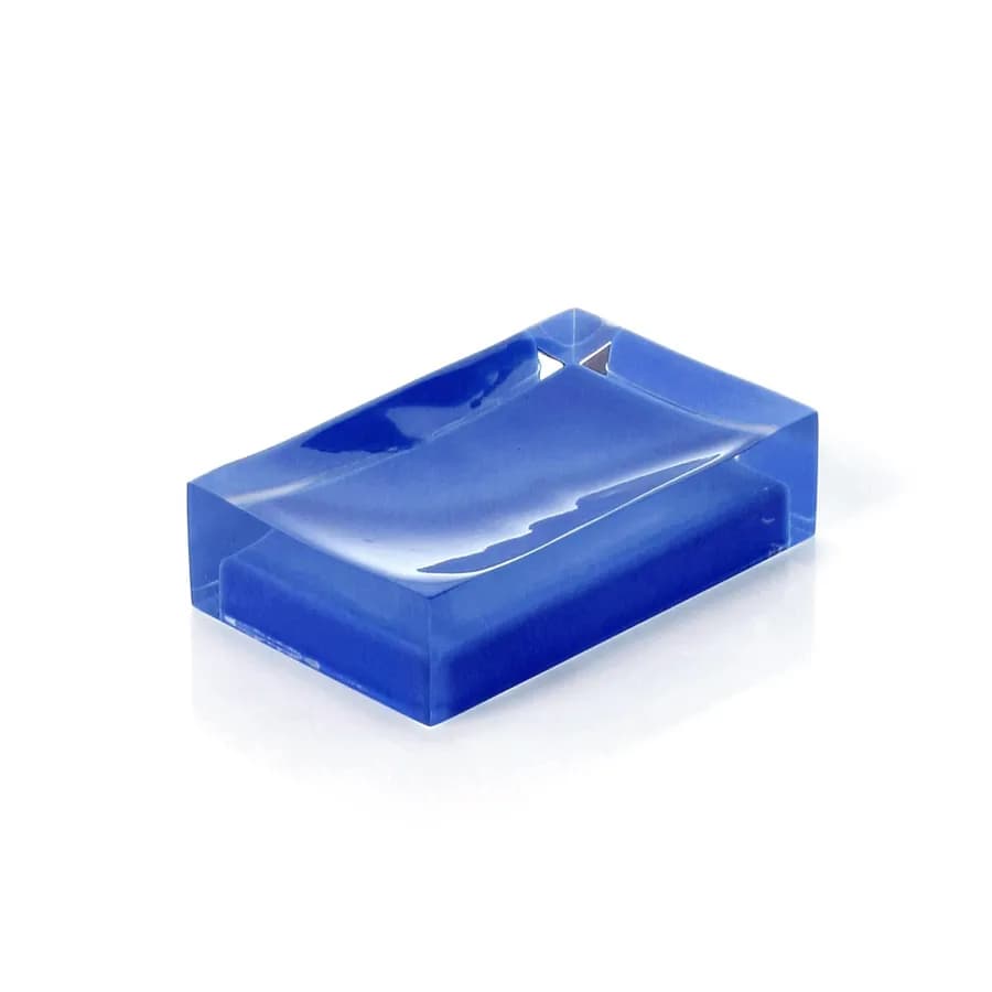 Portasapone d'appoggio blu e trasparente - Rainbow di Gedy