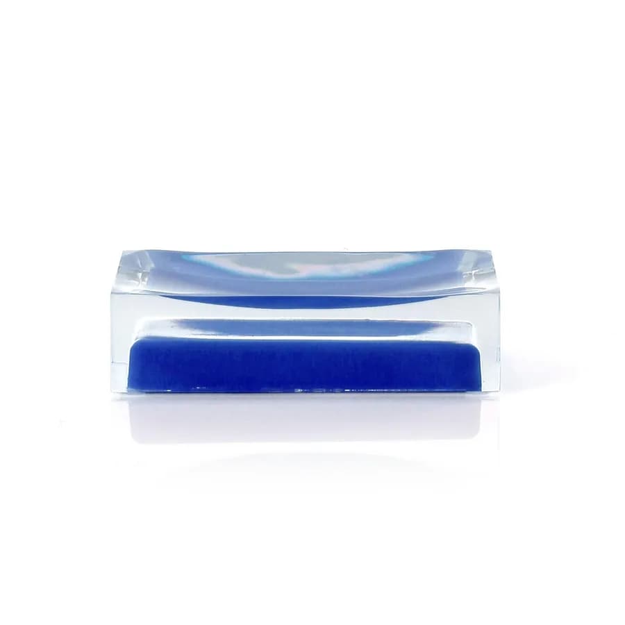 Portasapone d'appoggio blu e trasparente - Rainbow di Gedy