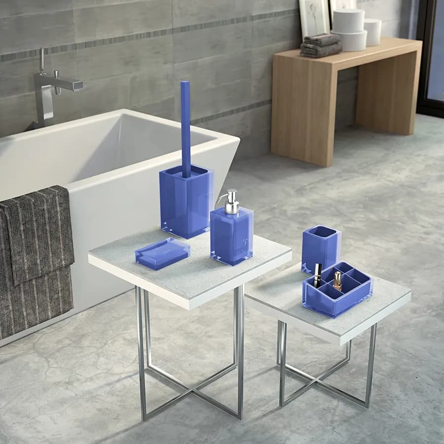Portasapone d'appoggio blu e trasparente - Rainbow di Gedy