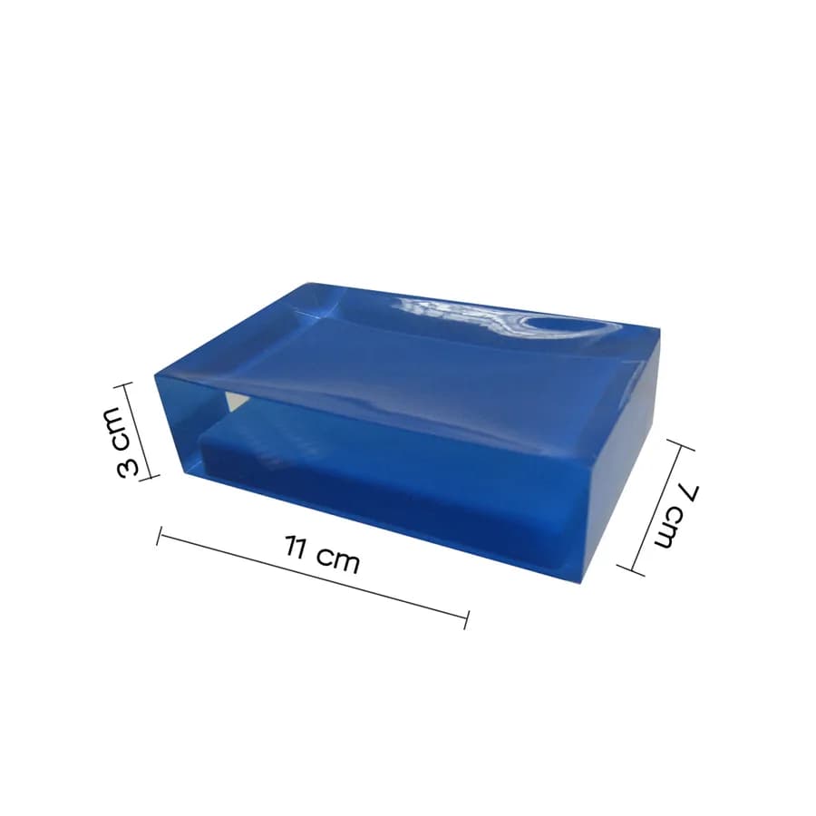 Portasapone d'appoggio blu e trasparente - Rainbow di Gedy