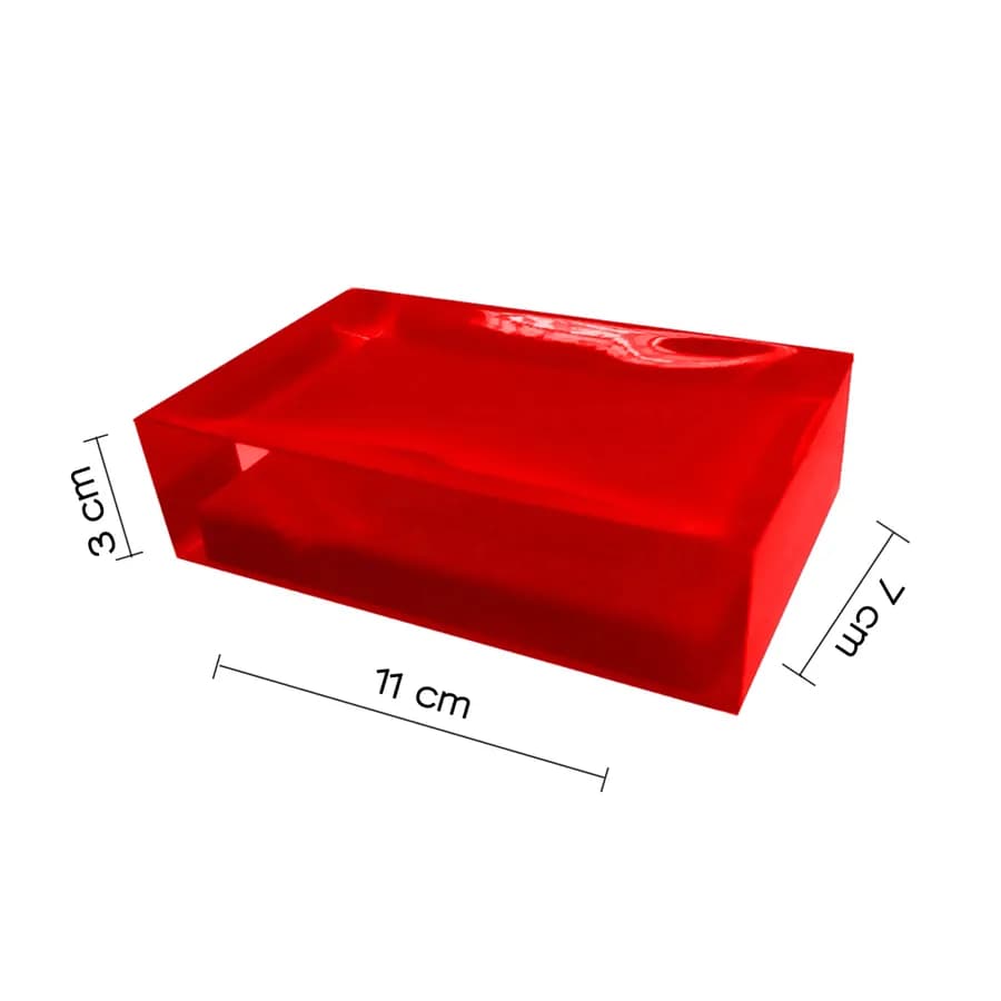 Portasapone d'appoggio rosso e trasparente - Rainbow di Gedy