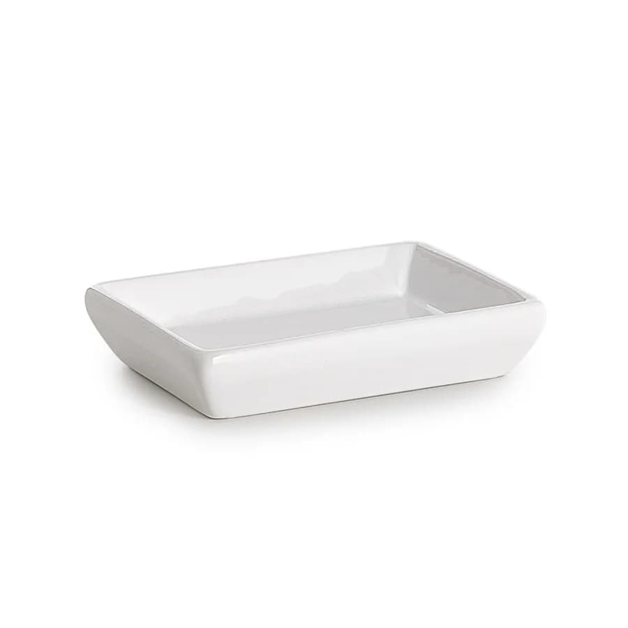 Portasapone in ceramica bianco lucido - Karima di Gedy