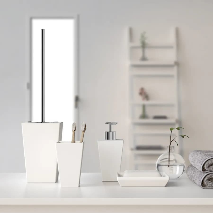Portasapone in ceramica bianco lucido - Karima di Gedy