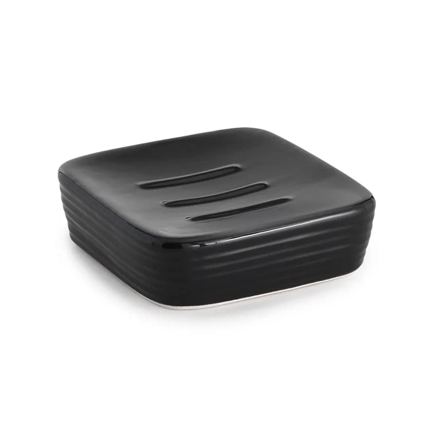 Portasapone in ceramica nero - Kelly di Gedy