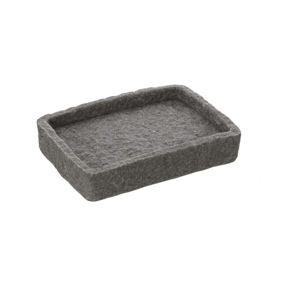 Portasapone in resina grigio - Linea Sabbia