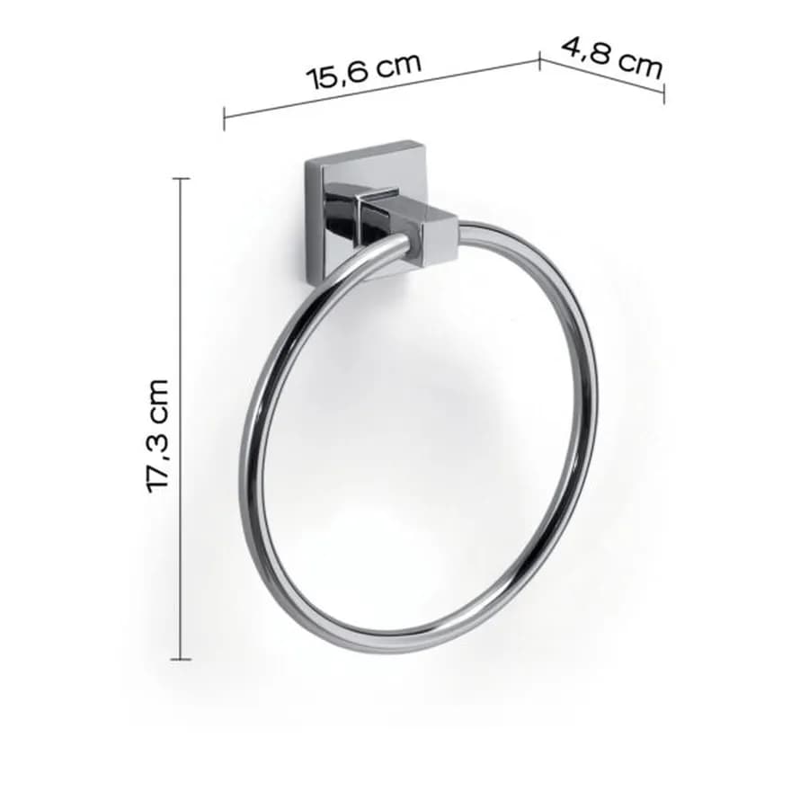 Portasalviette ad anello in acciaio inox e cromall cromo - Olimpo di Gedy