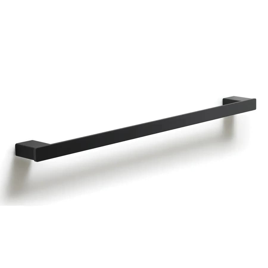 Portasalviette a muro 60 cm in alluminio e cromall nero opaco - Lounge di Gedy