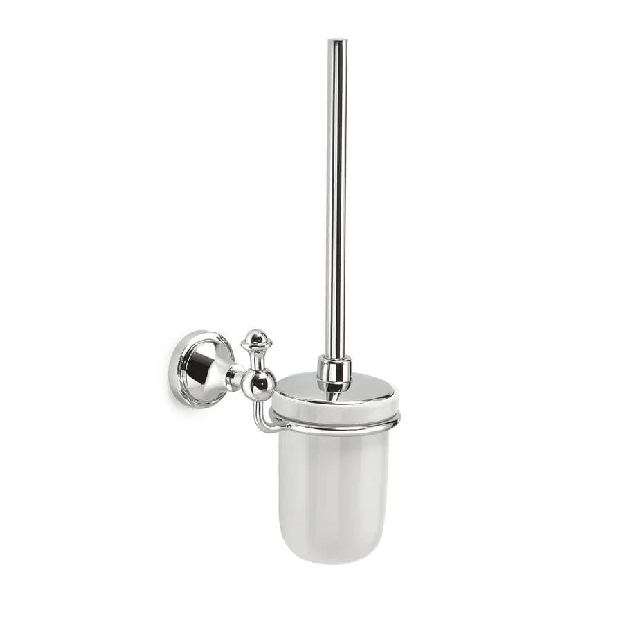 Portascopino a muro in acciaio inox e ceramica - Nevis di Gedy