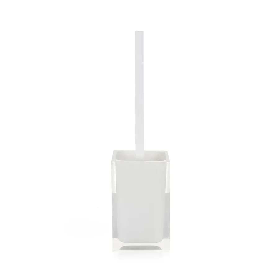 Portascopino d'appoggio con scopino in setole bianco e trasparente - Rainbow di Gedy
