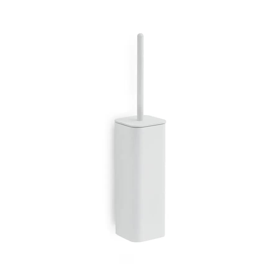 Portascopino a muro in acciaio inox e cromall bianco - Outline di Gedy