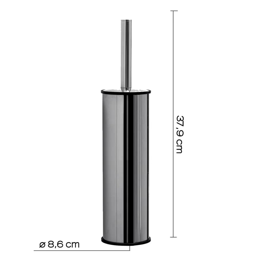 Portascopino a muro in acciaio inox cromo lucido - Project di Gedy