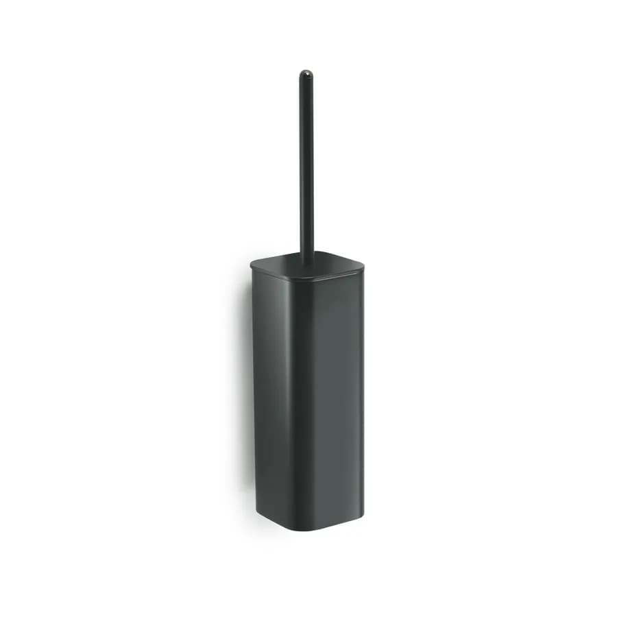 Portascopino a muro in acciaio inox e cromall nero - Outline di Gedy