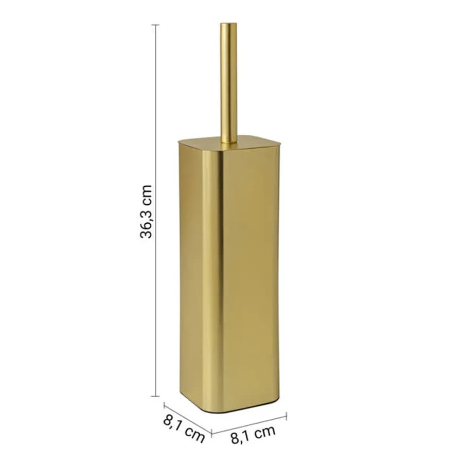 Portascopino d'appoggio in acciaio inox oro opaco - Tonga di Gedy