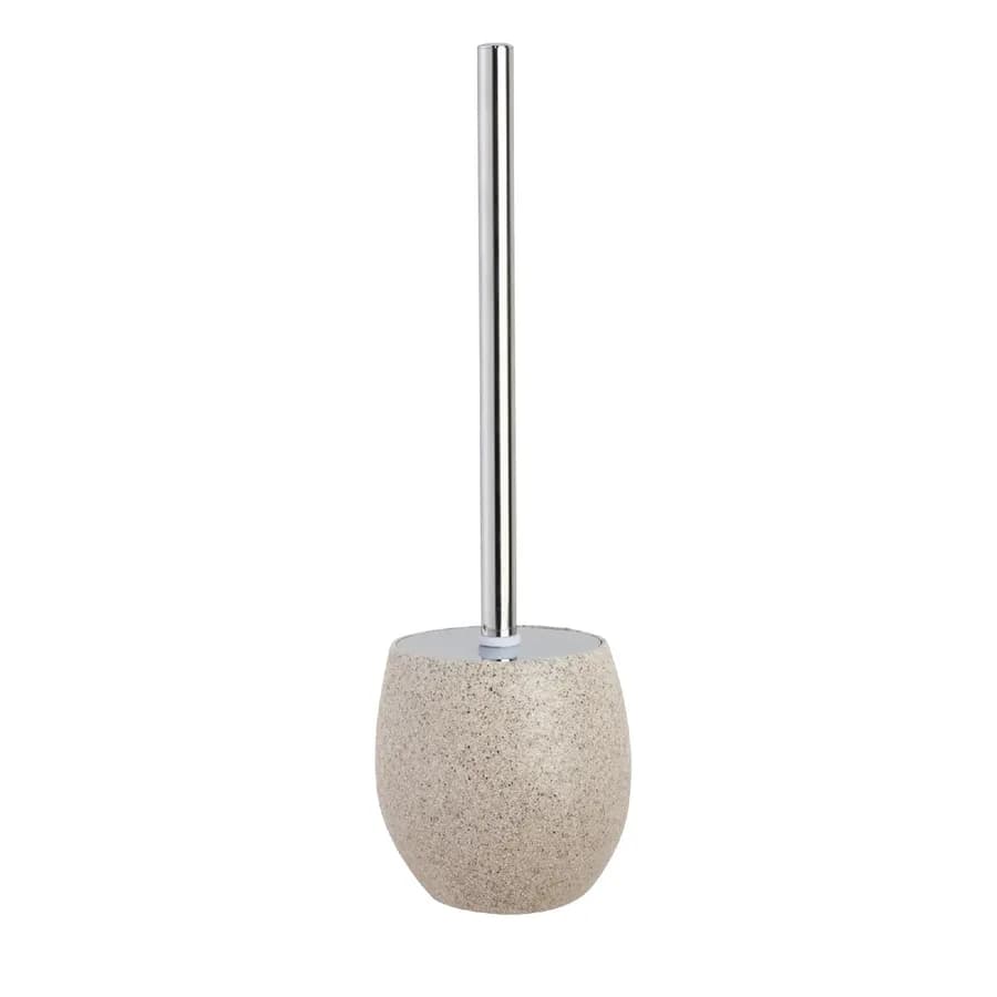 Portascopino da appoggio in resina sabbia effetto pietra - Stone