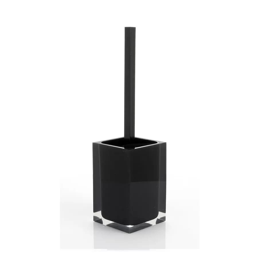 Portascopino d'appoggio con scopino in setole nero e trasparente - Rainbow di Gedy