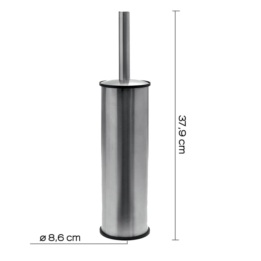 Portascopino da appoggio in acciaio inox spazzolato - Project di Gedy