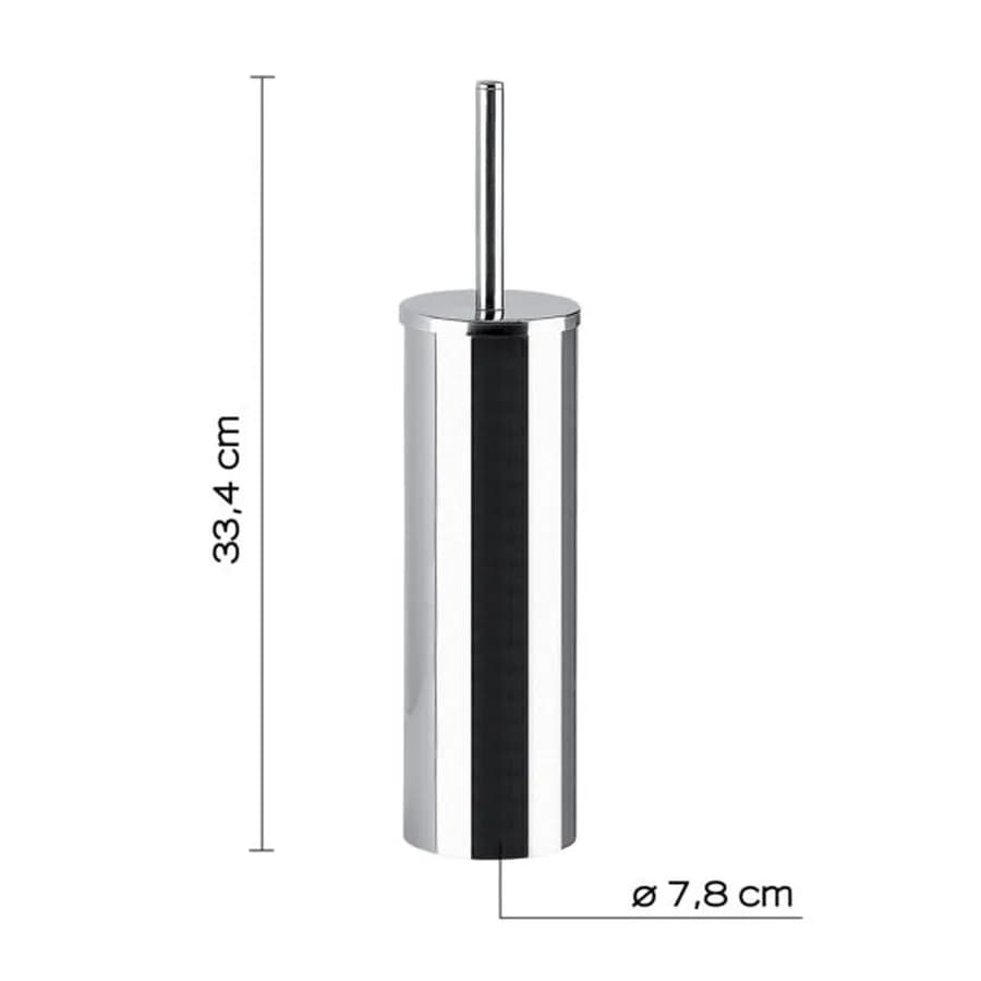 Portascopino da appoggio in acciaio inox e cromall cromo - Felce di Gedy