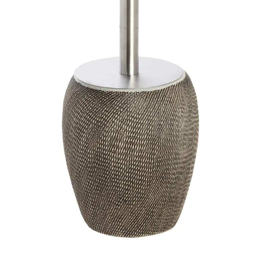 Portascopino da appoggio in ceramica grigio tortora - Safari