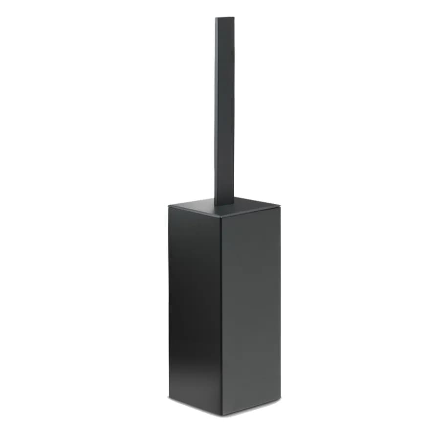 Portascopino d'appoggio in acciaio inox nero opaco - Lounge di Gedy