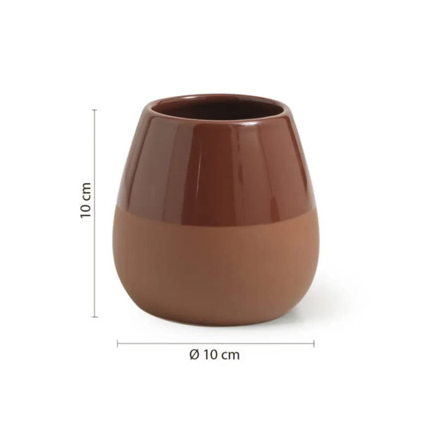 Portaspazzolini da appoggio in ceramica terracotta - Wilma di Gedy