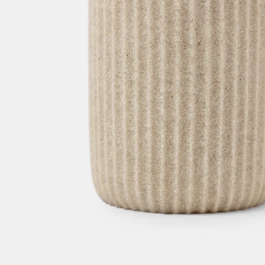 Portaspazzolini d'appoggio beige effetto pietra striato - Spotty