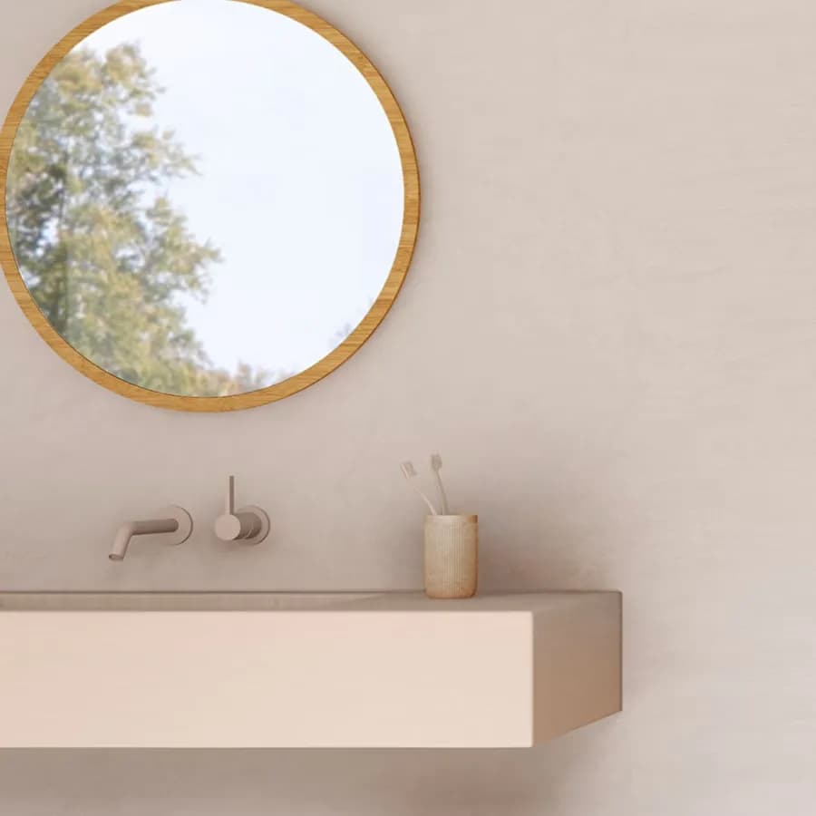 Portaspazzolini d'appoggio effetto pietra beige - Onyce