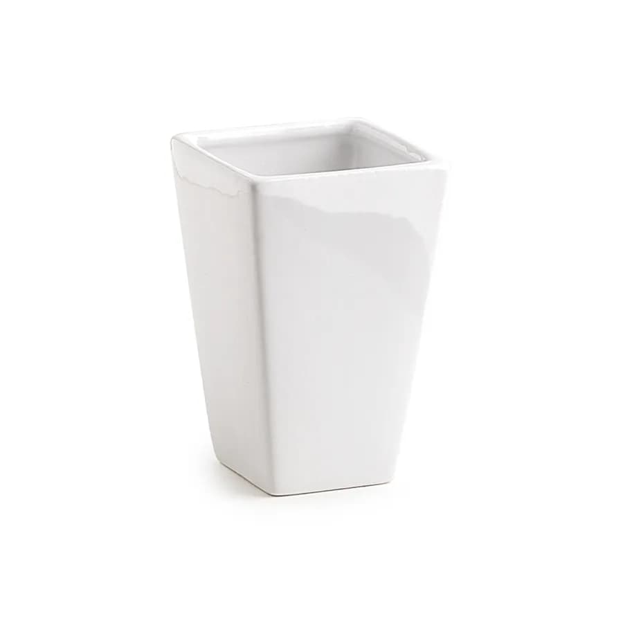 Portaspazzolini in ceramica bianca - Karima di Gedy