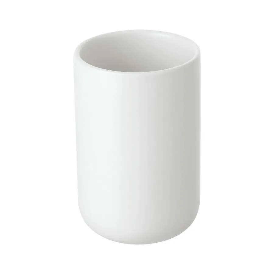 Portaspazzolini in ceramica bianco - Linea Oslo