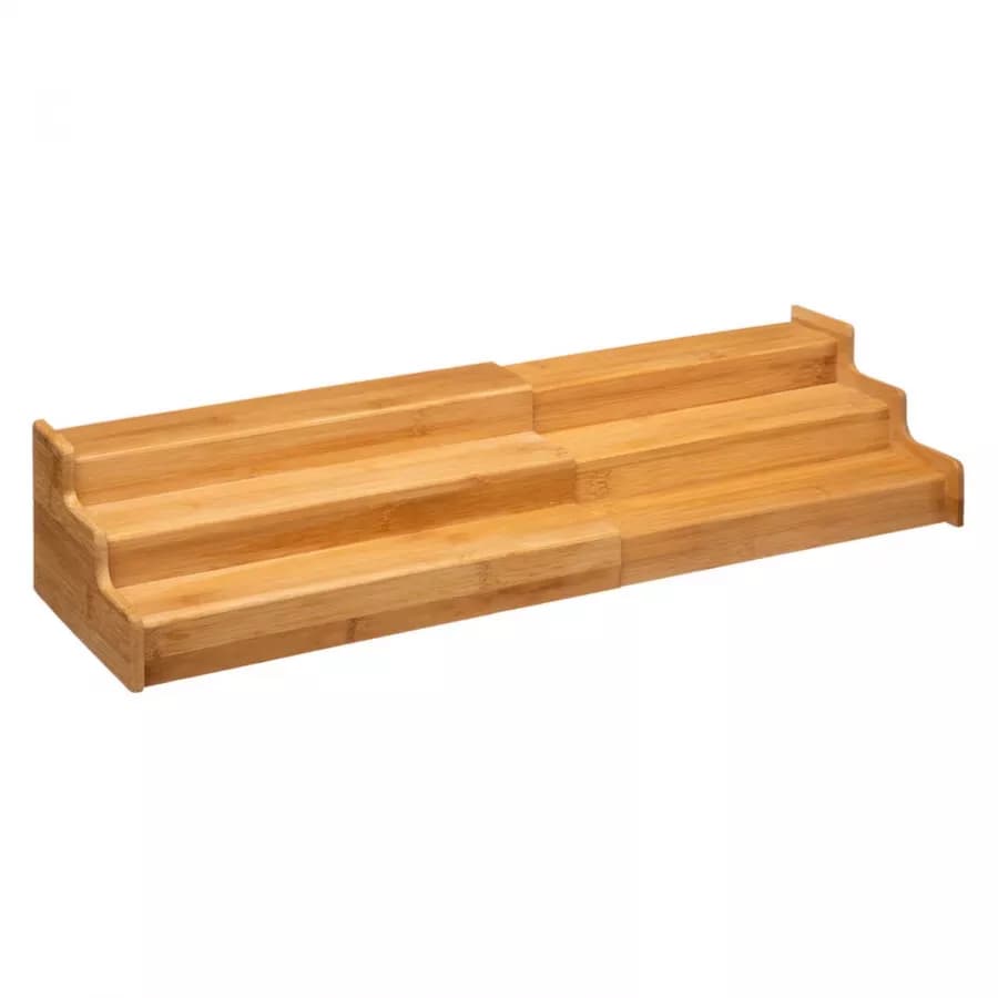 Portaspezie allungabile 32x12h cm in bambù naturale