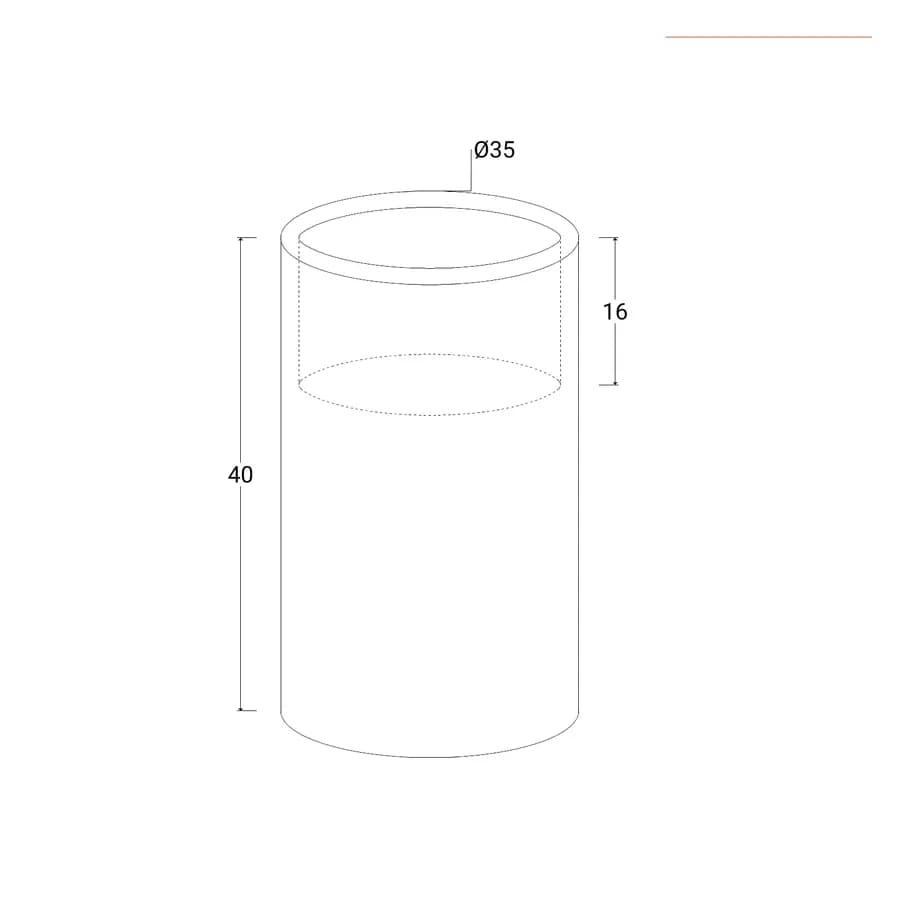 Portavaso da esterno 40 h cm in polietilene crema - Contesly