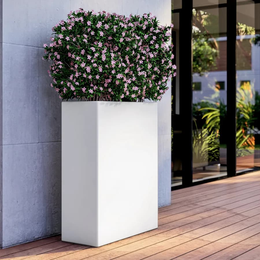 Portavaso da esterno 90 h cm in polietilene bianco - Moschito