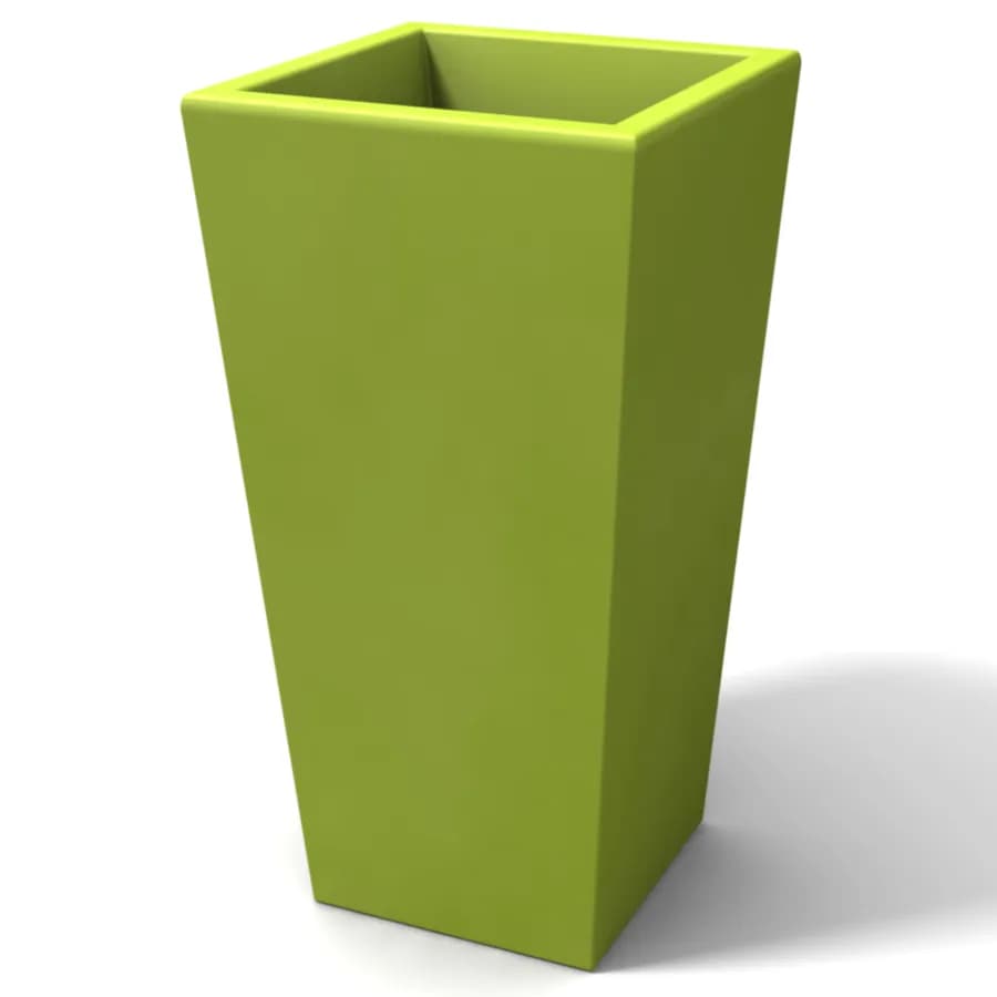 Portavaso da esterno liscio 90 h cm in polietilene verde kiwi - Allicy