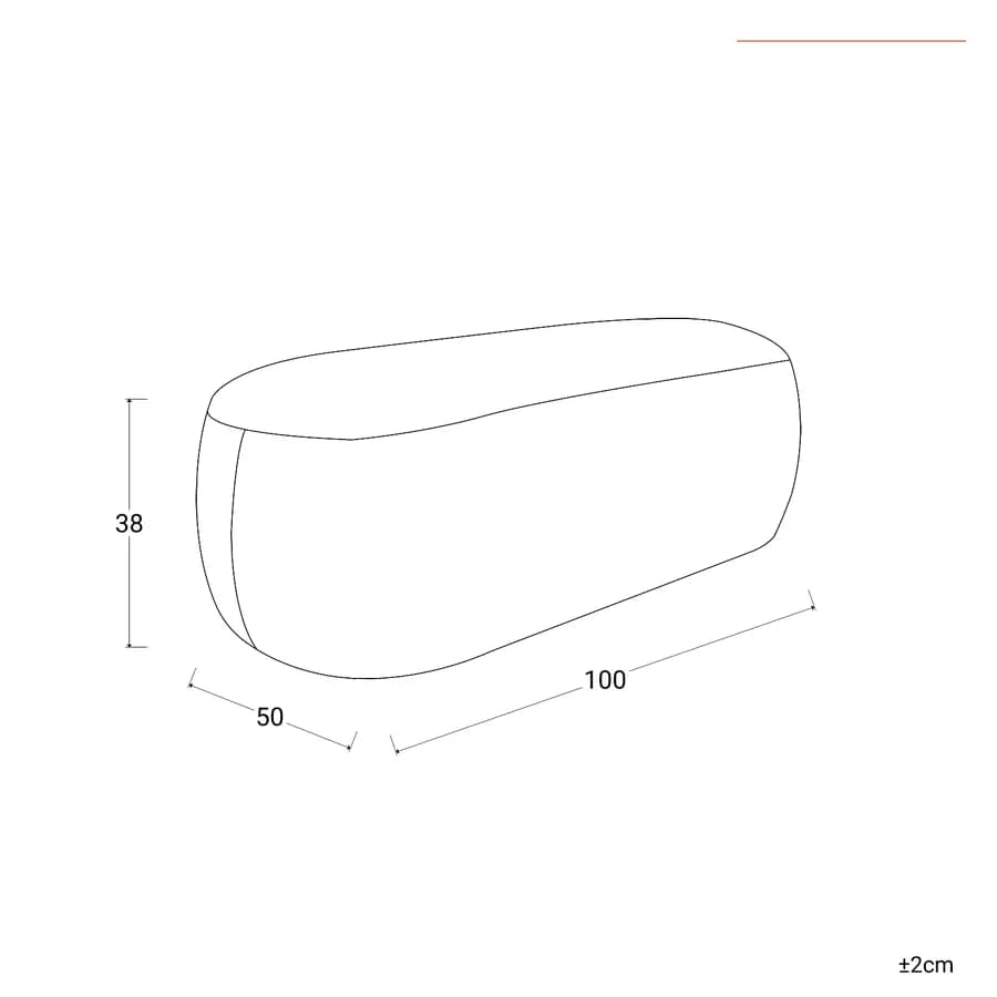 Pouf 100x50 cm in tessuto effetto maglia grigio scuro - Tlamy