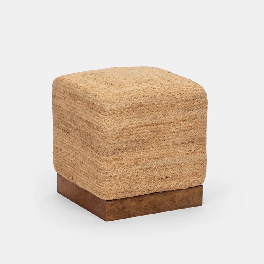Pouf 43x43 cm in juta naturale - Sergent