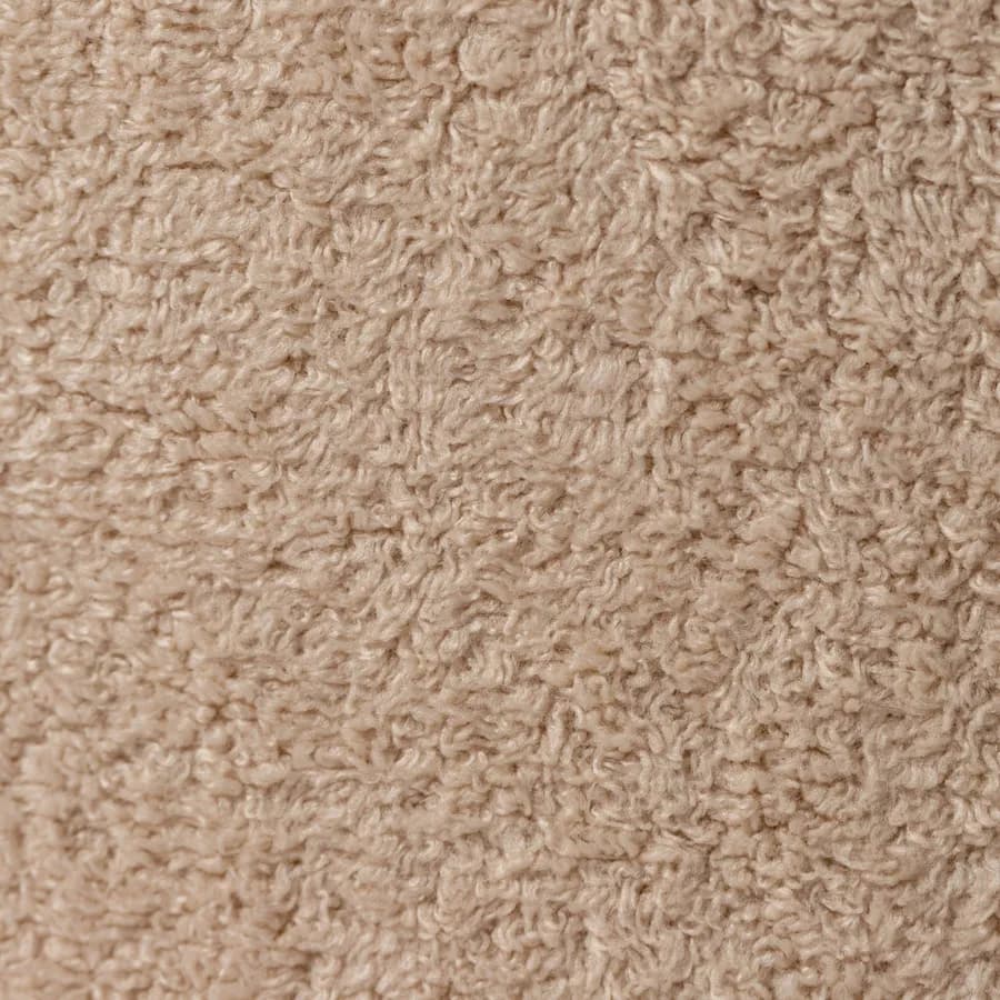 Pouf 45x40h cm in tessuto micro teddy beige a forma di fiore - Priscilla
