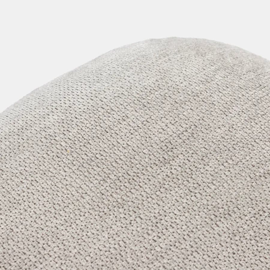 Pouf 47x42 cm in tessuto effetto maglia grigio ghiaccio - Ticus