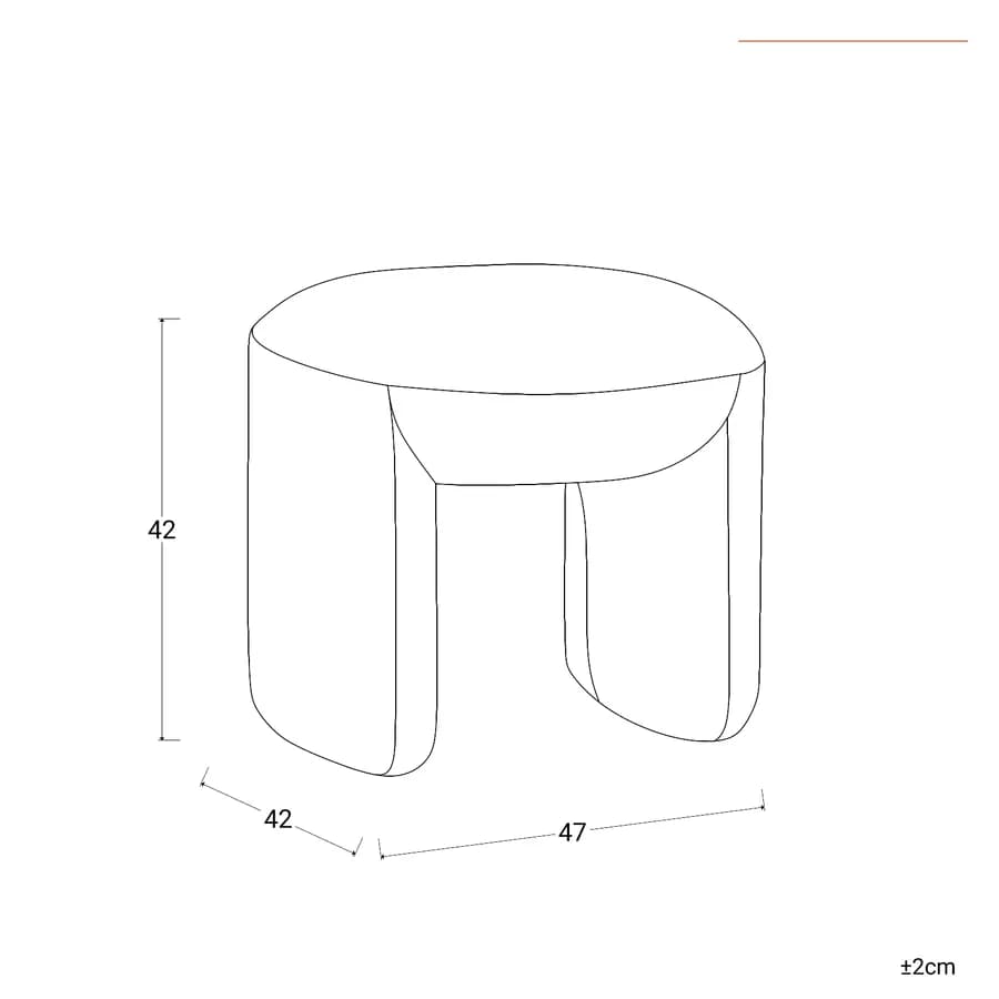 Pouf 47x42 cm in tessuto effetto maglia grigio ghiaccio - Ticus