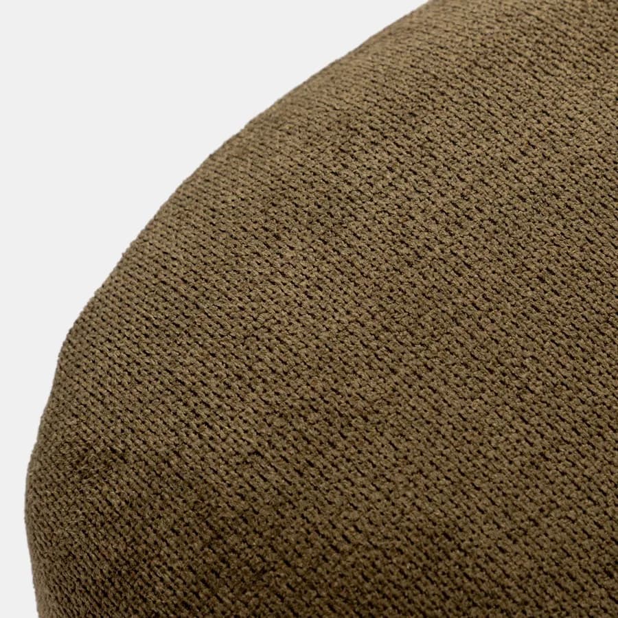 Pouf 47x42 cm in tessuto effetto maglia tabacco - Ticus